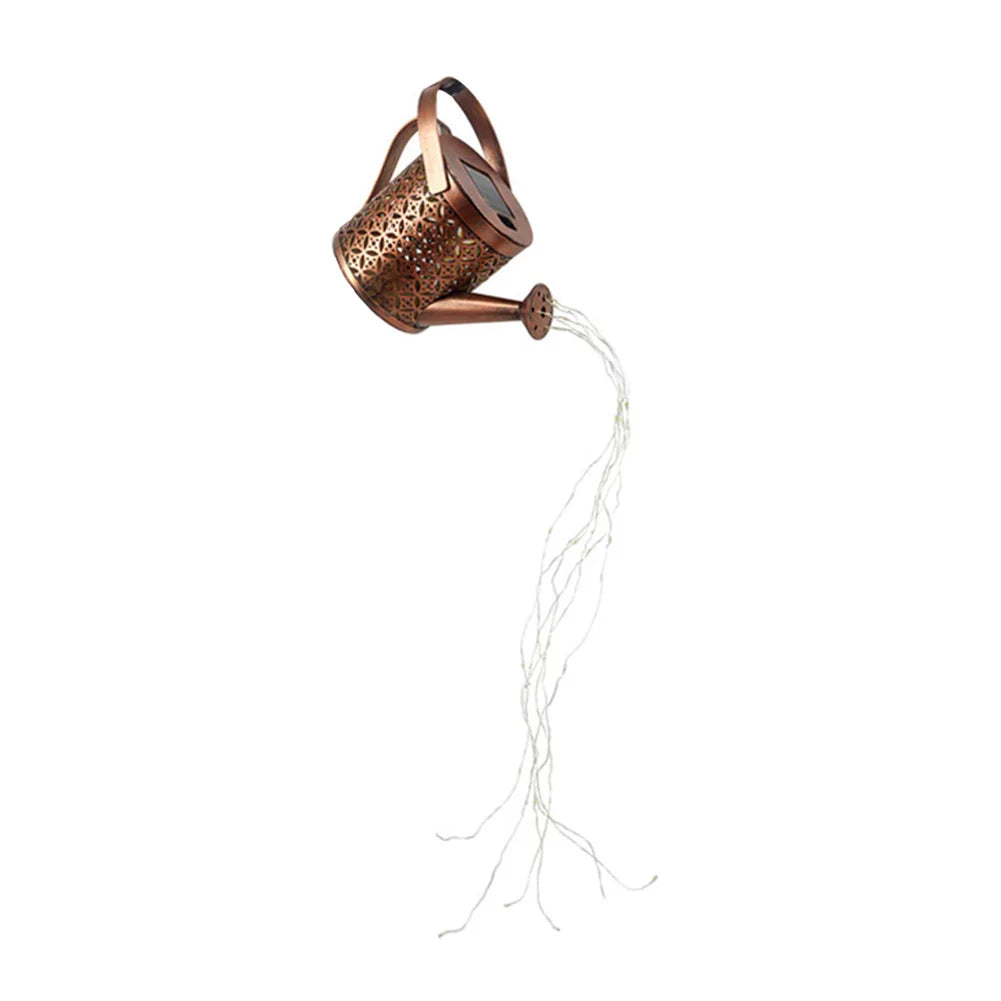 Solar Watering Can Light Garden Kettle Art Hollow Shower Garden Landscape Lamp