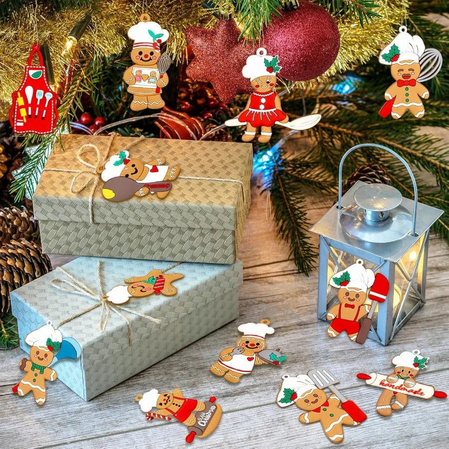 36pcs Gingerbread Christmas Decoration for Tree Homemade Gingerbread Man Ornaments Perfect for Holiday Tree Hanging Decor Ideal