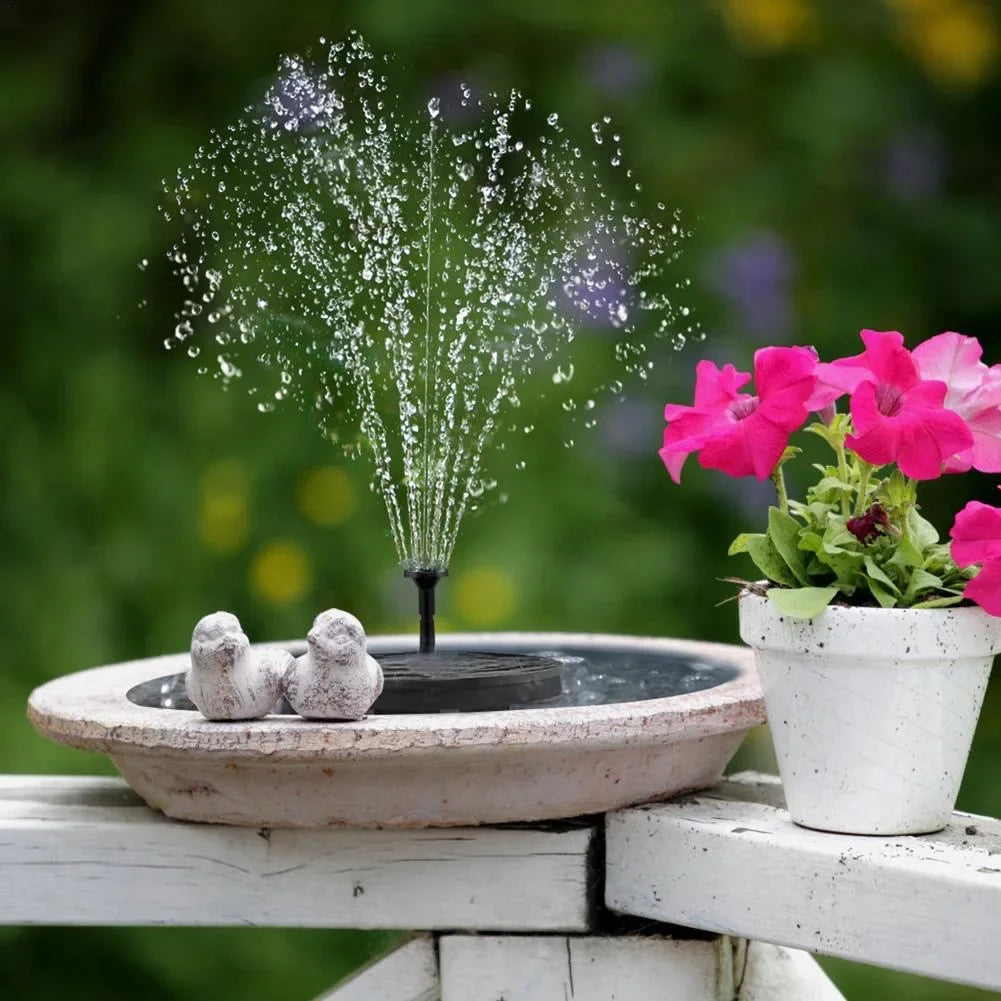 New Mini Solar Water Fountain Pool Pond Waterfall Fountain Garden Supplies Decoration Outdoor Solar Powered Fountain Bird Baths