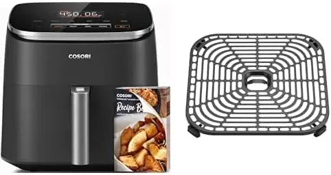 (UUX) Air Fryer 9-in-1, Compact & Large 6-Qt, Fast Turbo Modes, 90-450°F Even Results, Precision Heating, Up to 95% Less Oil* UQ