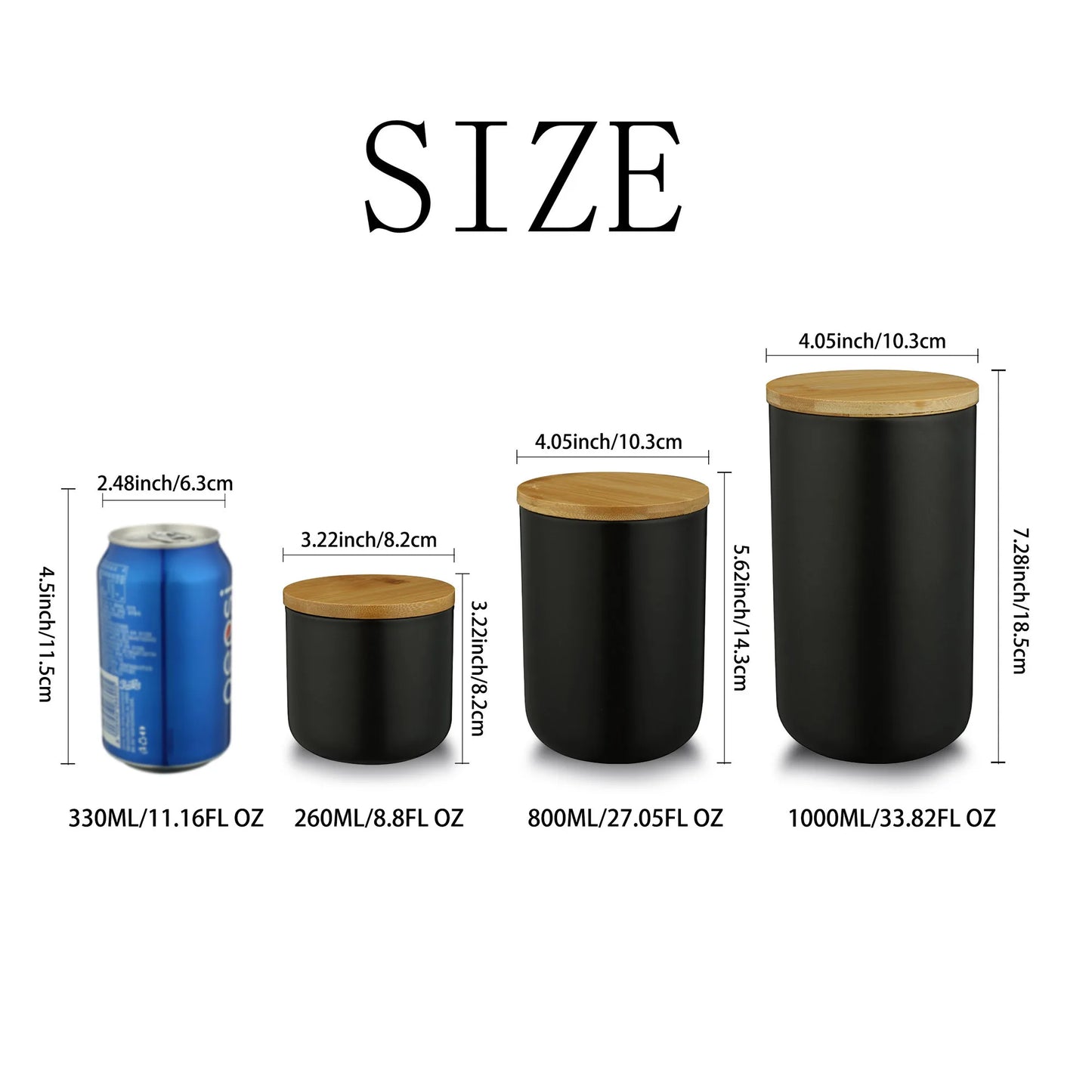 High Quality 800ML/1000ML Sealed Ceramic Storage Jar With Bamboo Lid Spices Tank Container Kitchen Food Bottle Coffee Tea Caddy