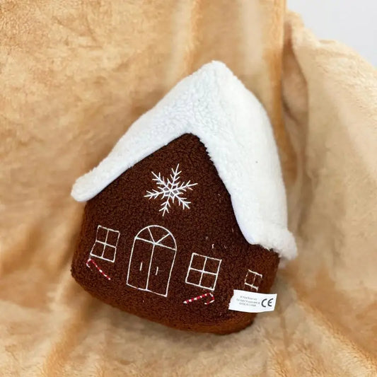 Christmas Gingerbread House Plush Toys Pillow Snow House Xmas Gingerbread House Cushion Christmas Tree Decor Doll Plushie