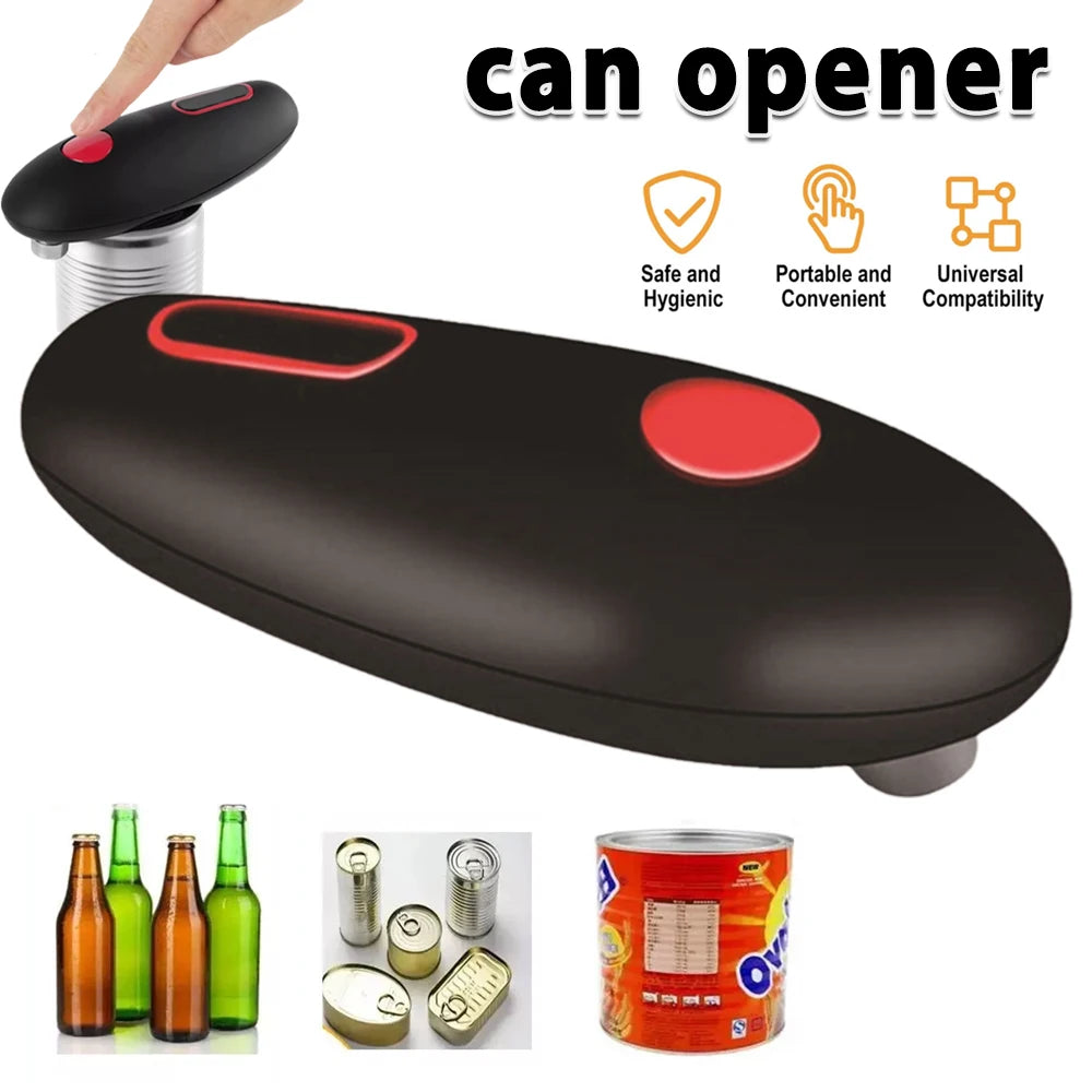Electric Can Opener Mini One Touch Automatic Smooth Edges Jar Can Tin Touch No Sharp Edges Handheld Jar Openers Kitchen Bar Tool