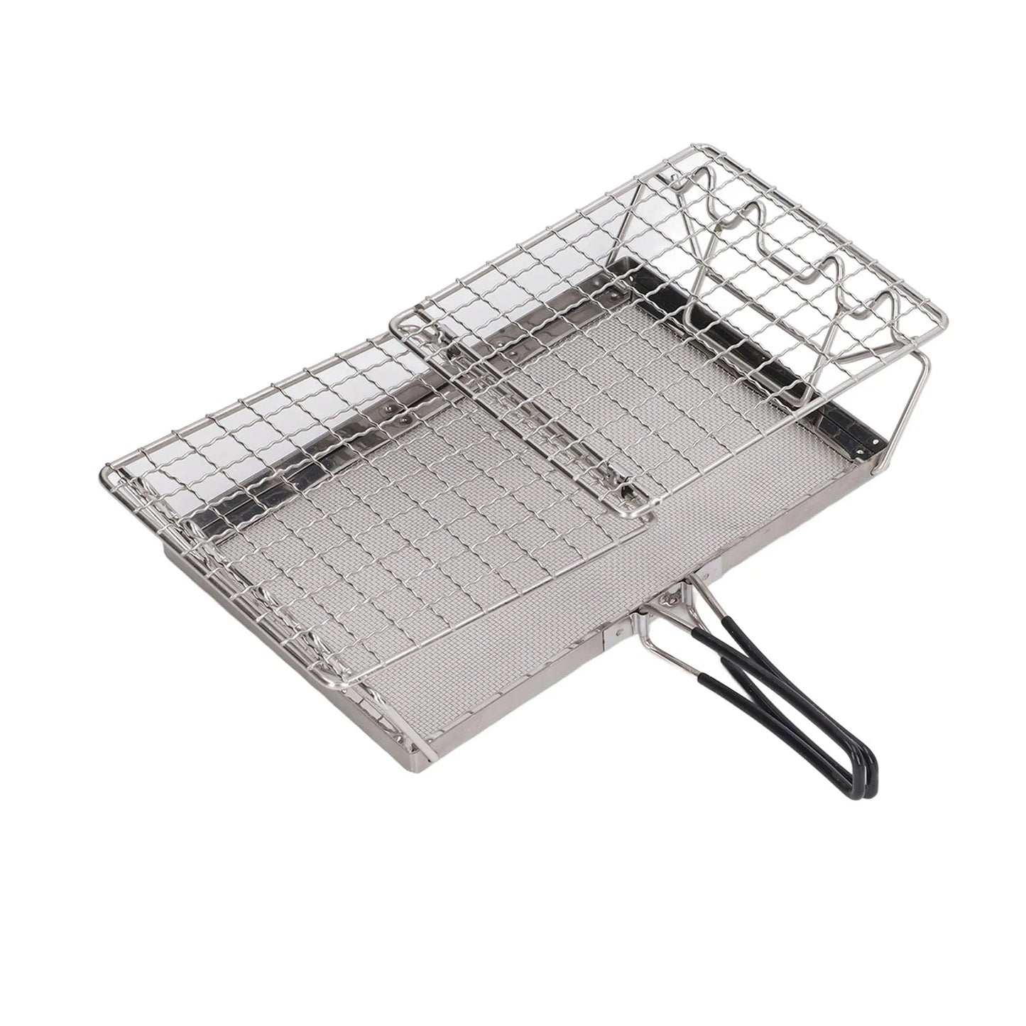 Camping Stove Toaster Foldable Portable Stable Structure Stainless Steel Outdoor Stovetop Toaster for Picnic