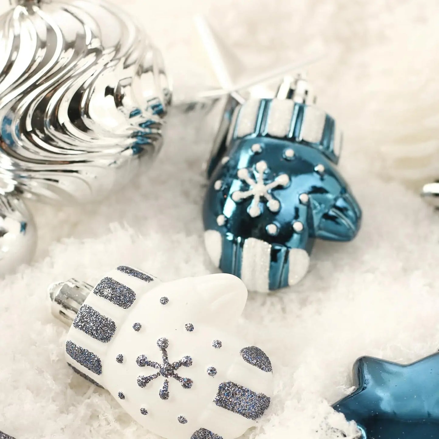 70Ct Christmas Ball Ornaments Set, 68 Pcs Shatterproof Tree Hanging Ornaments&Merry Christmas Sign&Top Tree Toppers, Xmas Decor