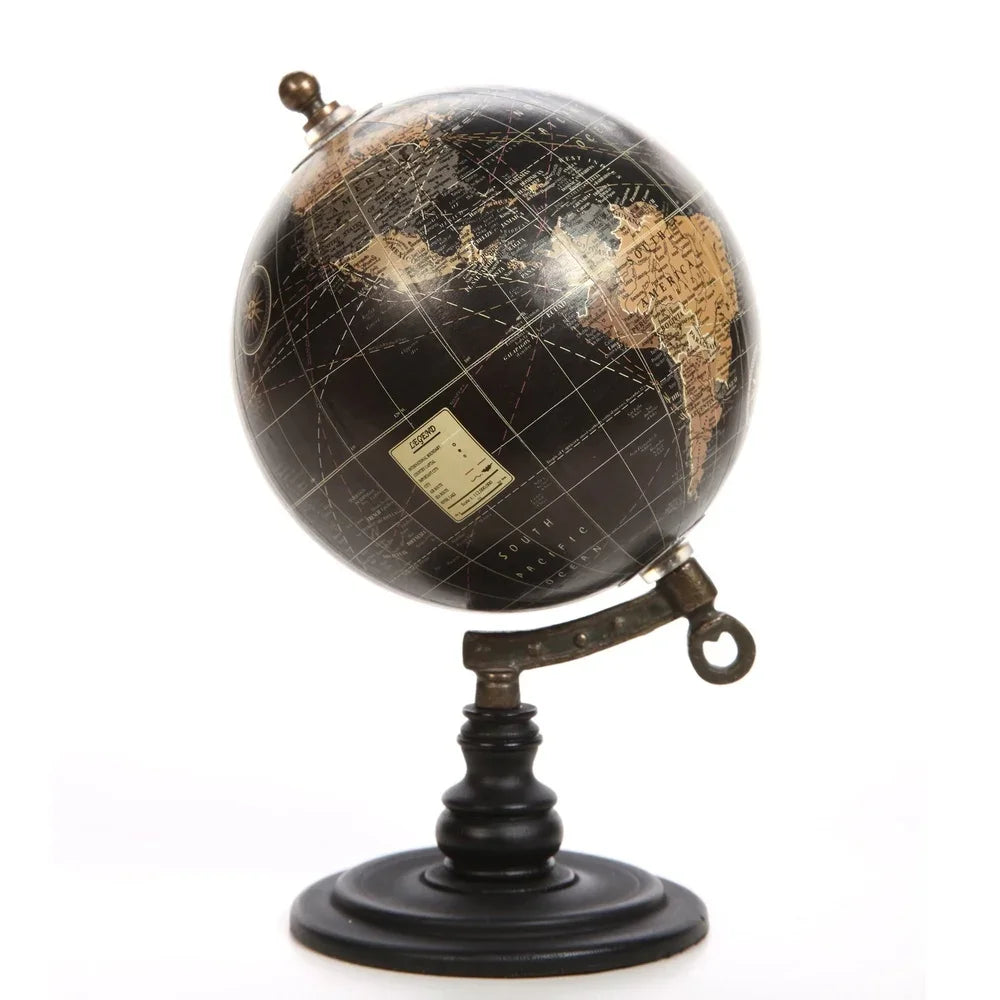 Decorative Table Top Geographic Globe 5 Inch Spinning World Globe Home Office Desk Decor Travel Enthusiast Gift Classic Accent