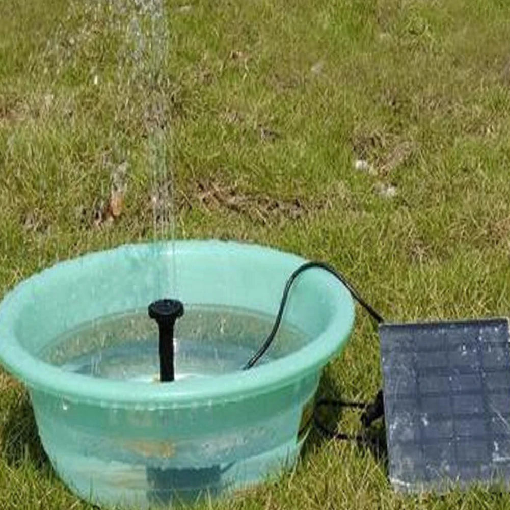 Solar Fountain Pond Pump Kit with Nozzles Solar Powered Fountain Water Pump Solar Pond Pump for Bird Bath Ponds Garden Fish Tank