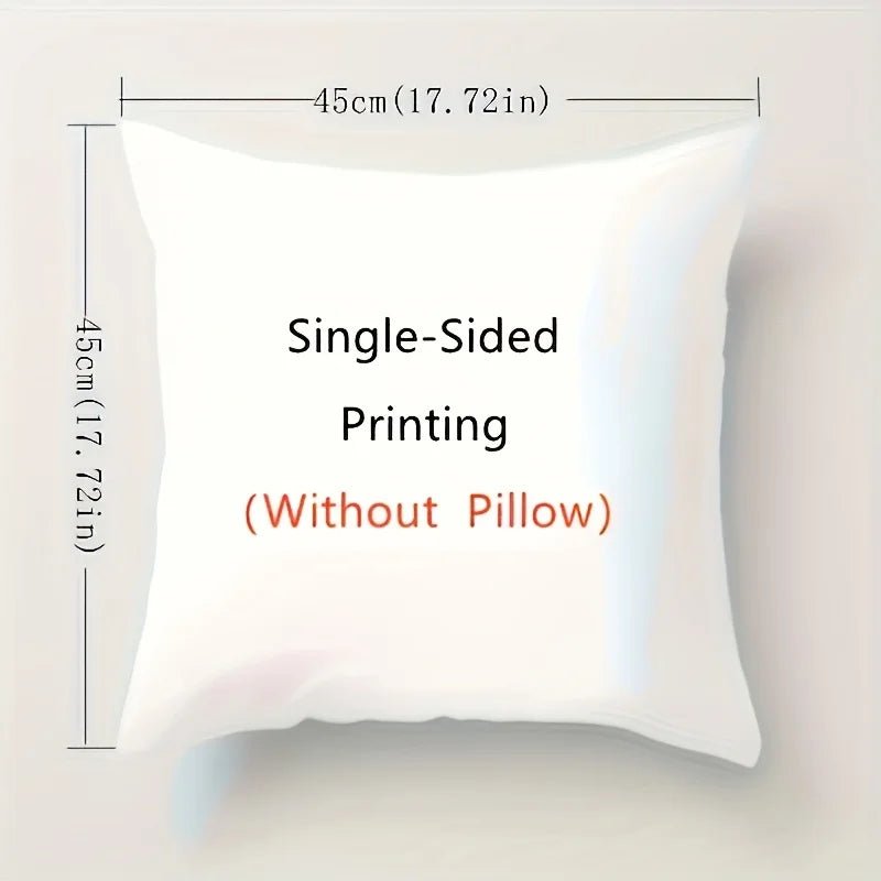 4pcs Set, Christmas Pillowcase, Golden Christmas Series Pillowcase, 17.7"*17.7", Single Side Print, Christmas Decoration, Sofa W