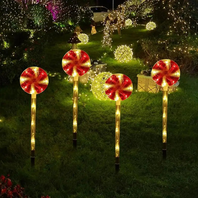 Solar Garden Lights Lollipop Christmas Decoration Waterproof Solar LED Light Outdoor Lamp Lawn Landscape LED Solar Lighting