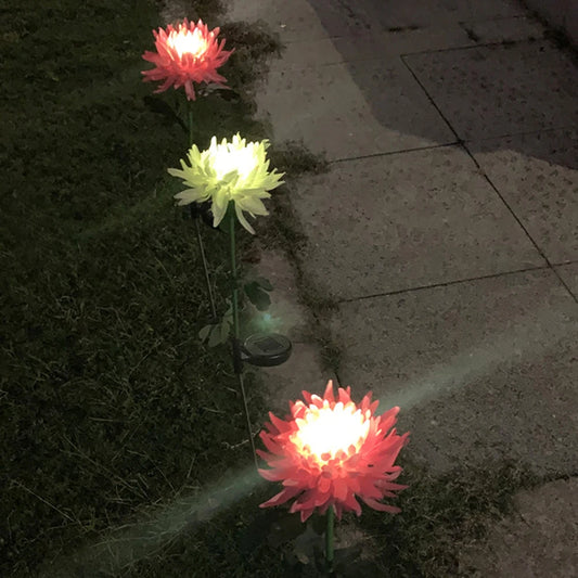 Chrysanthemum Lawn Ground Light Flower Lamp Fence Light Courtyard Garden Decor