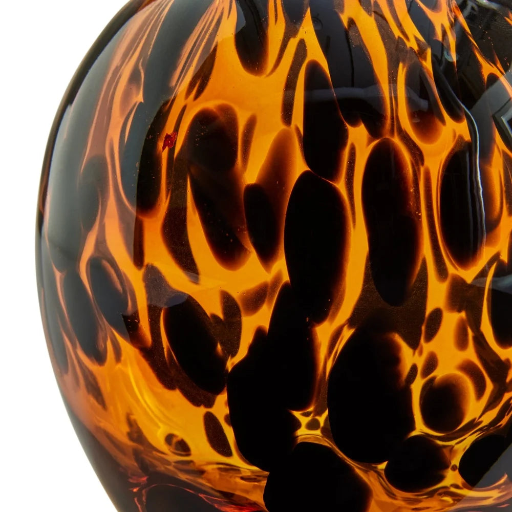 Unique Tortoise Patterned Glass Vase Decorative Home Accent Ideal Floral Arrangements Stylish Table Display Gift Option