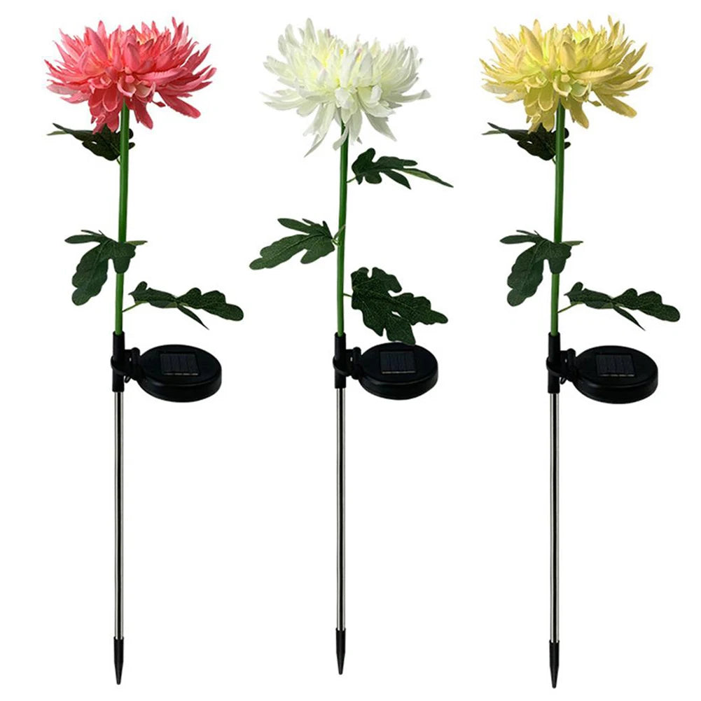 Chrysanthemum Lawn Ground Light Flower Lamp Fence Light Courtyard Garden Decor