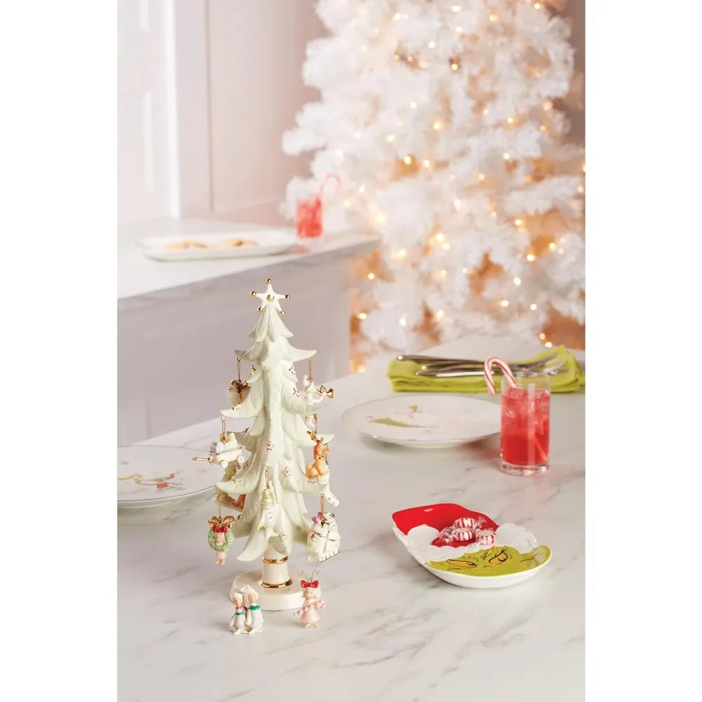 Grinch Stole Christmas 12-Piece Ornament Set with Elegant Tree Stand