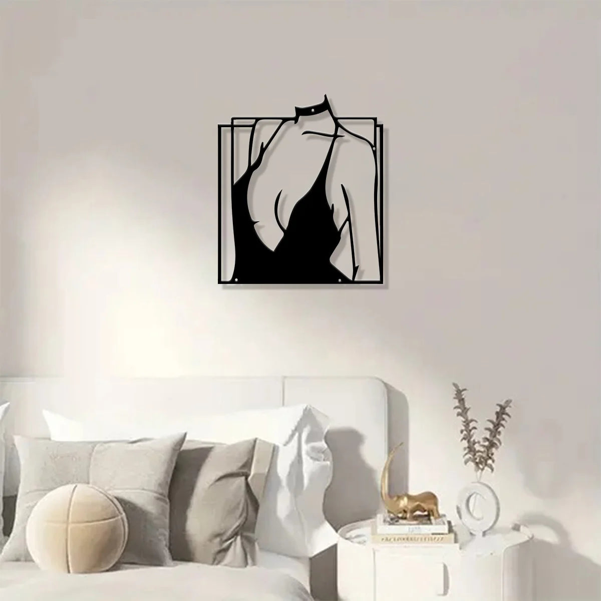 Iron Laser Engraving Art Wall Please Bathroom Decor Metal Wall Art Minimalist Line Art, Home Wall Art, Metal Wall Deco