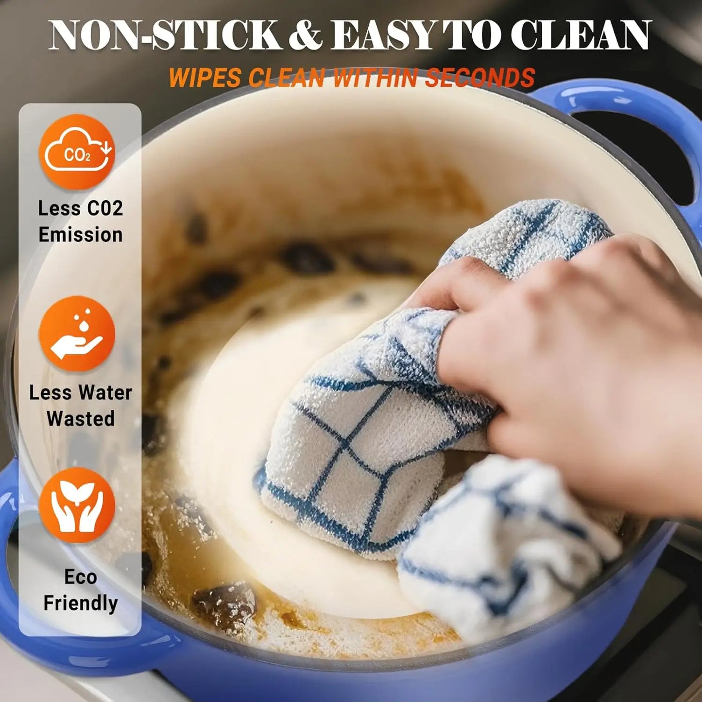 Ceramic Coated Cast Iron Cookware Set, 7-Piece Enameled Dutch Oven and Skillet Set with Lids, Nonstick Pots and Pans Set for Bre