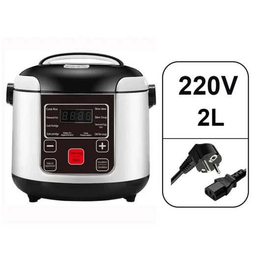 220V  Rice Cooker Intelligent Automatic Household Kitchen Cooker 2L Portable Preservation  Rice Cookers