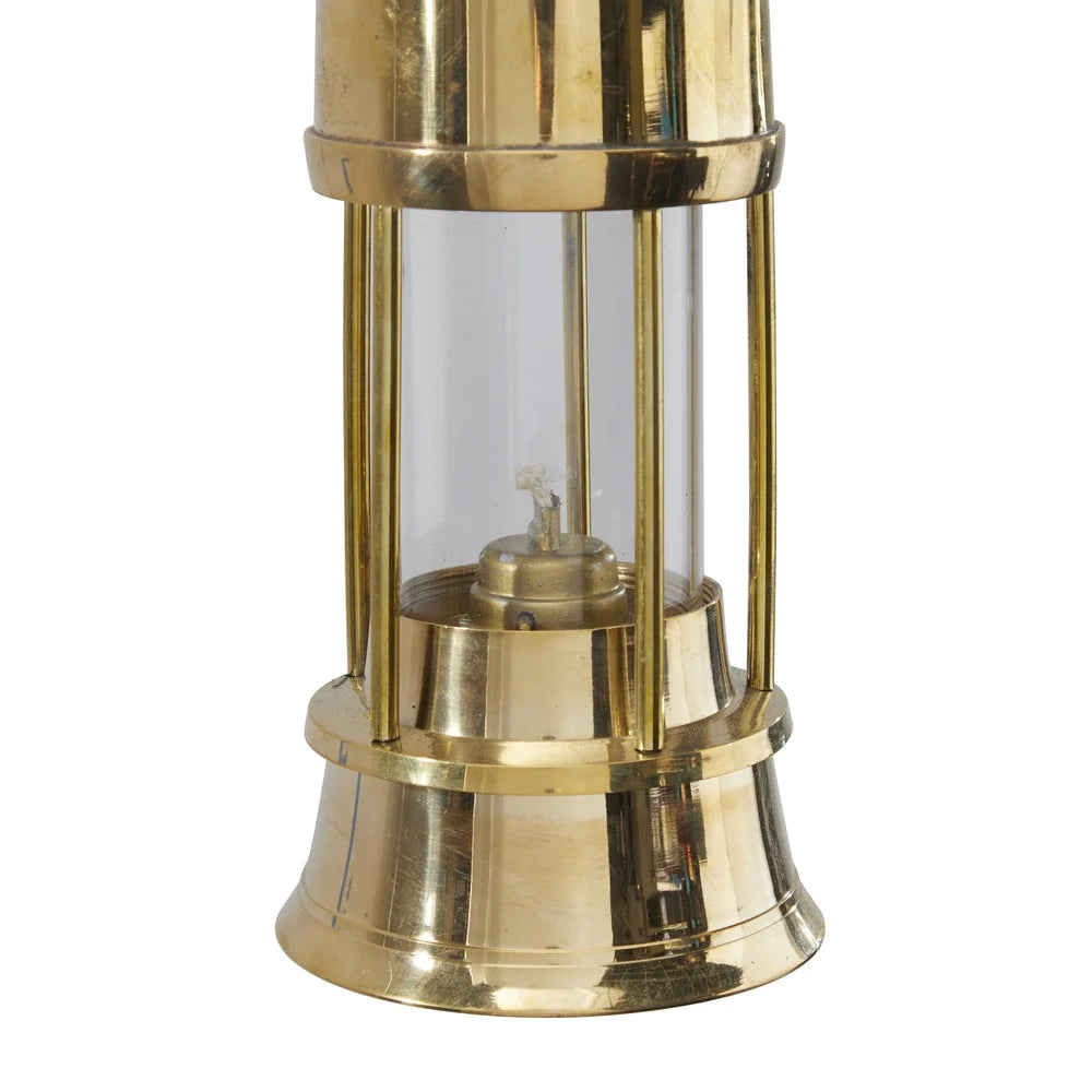 Gold Brass Decorative Candle Lantern Nautical Style Indoor Accent Holder Emotion Lighting Pillar Candle Holder Home Decor Piece