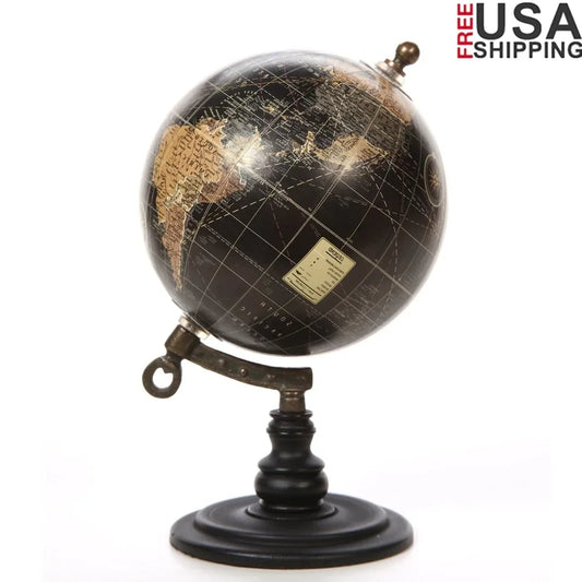 Decorative Table Top Geographic Globe 5 Inch Spinning World Globe Home Office Desk Decor Travel Enthusiast Gift Classic Accent