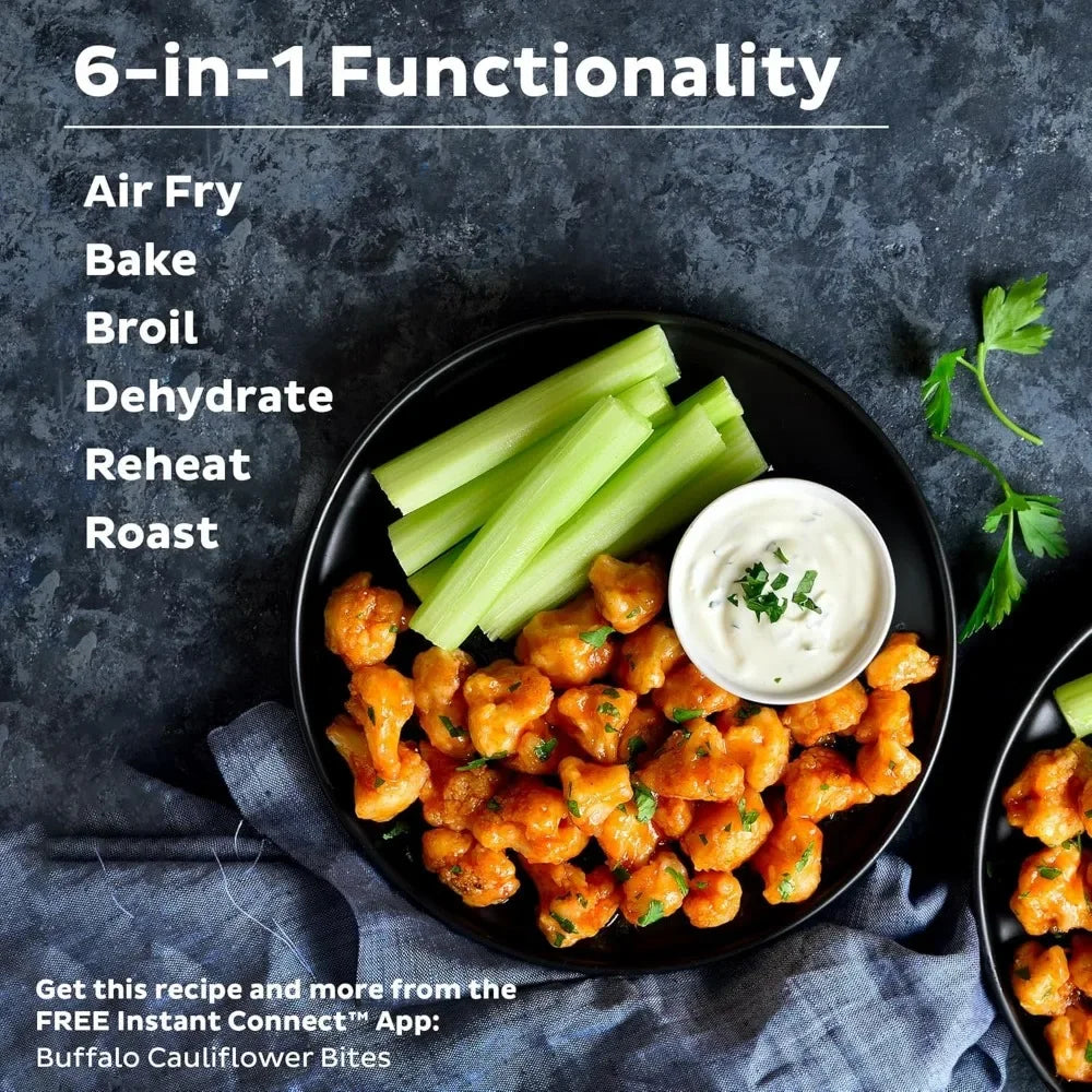 NEW-Instant Pot Vortex Plus 4QT Air Fryer, Custom Program Options, 6-in-1 Functions Crisps, Broils, Roasts, Dehydrates, Bakes, R