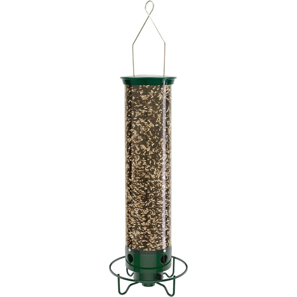 Squirrel Proof Bird Feeders for Outdoors - Flipper, Collapsible Perches, 5-Pound Seed Capacity, Blue - Best