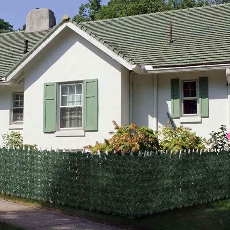 Artificial Ivy Screen Privacy Screen Cover with Flowers,Vines Leaf Covering Wall Decoration for Outdoor Patio Balcony Apartment