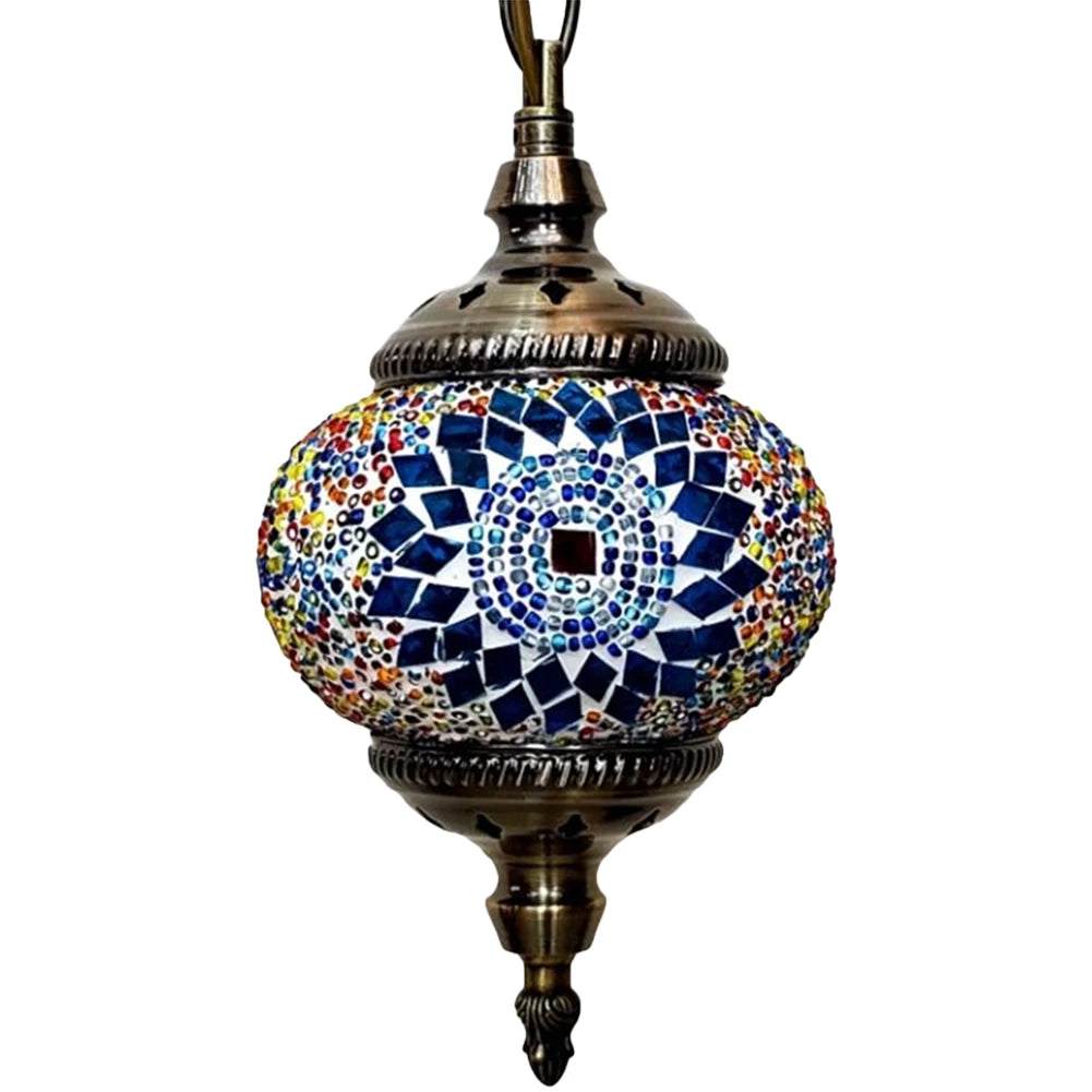 Turkish Retro Lighting E27 Bar Restaurant Mediterranean Pendant Light Restaurant Club Single Head Chandelier for Bar Home Hotel