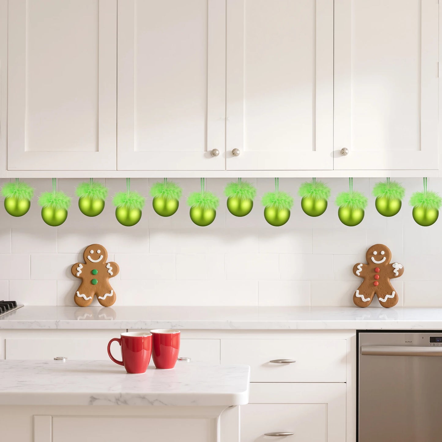 12pcs Christmas Tree Decorations Fluffy Christmas Ornaments Set for Holiday Party Decor Xmas Home Decorations 16PC