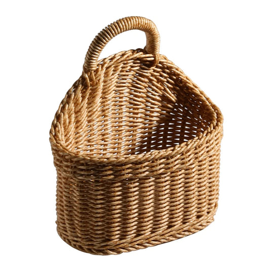 Home Decor Hanging Woven Storage Basket Hand-woven Wall Basket Fruit Sundries Organizer Hanging Baskets