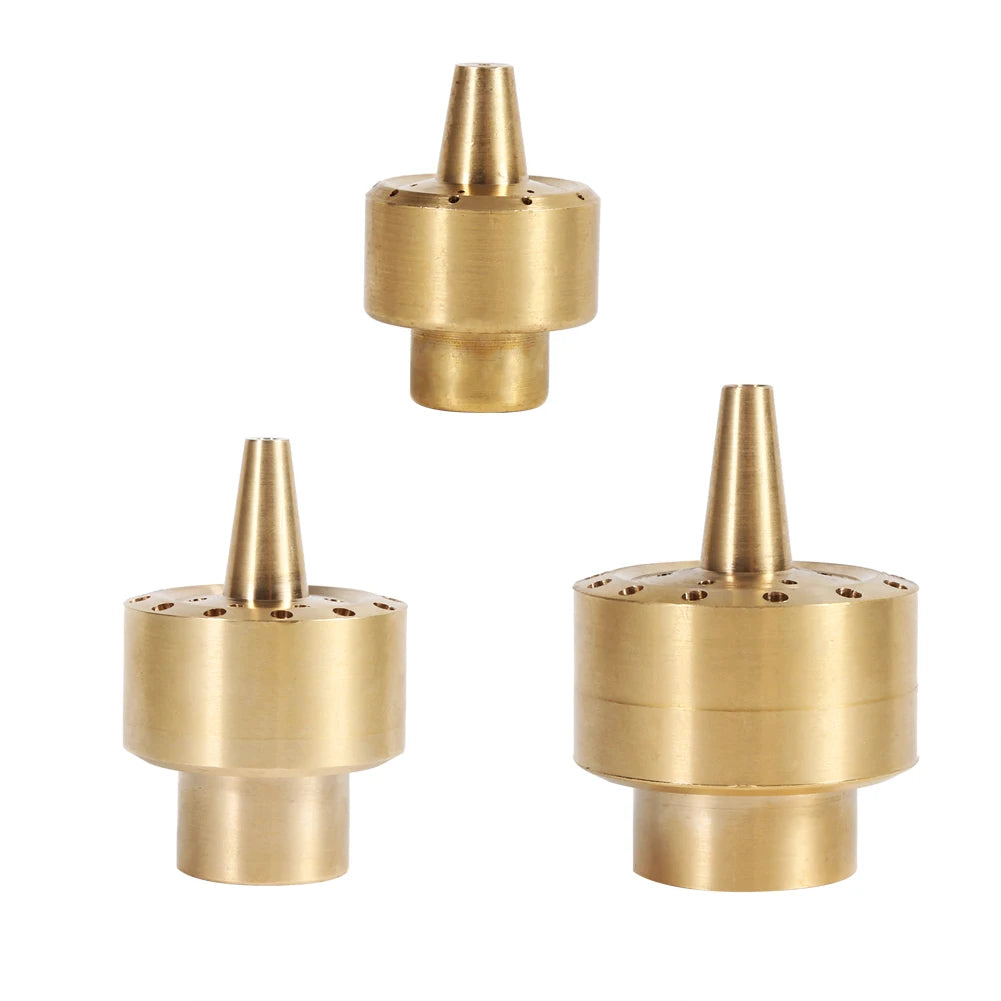 1/4" / 1/2" / 3/4" Brass Column Garden Pond Fountain Water Nozzle Sprinkler Spray Head Gold Pond Spray Nozzle