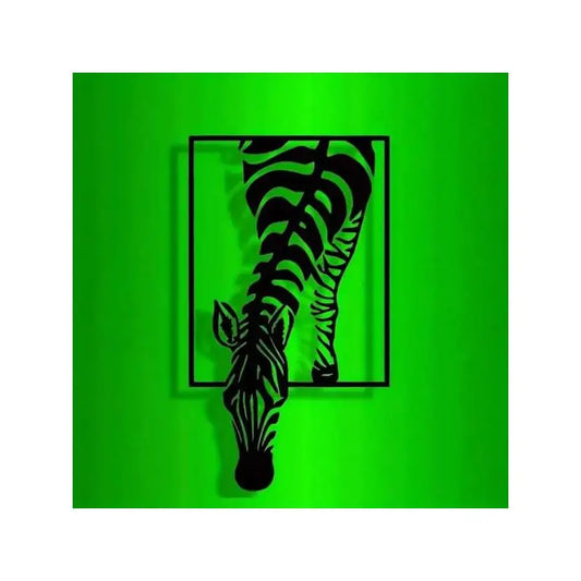 Minimalist Zebra Metal Wall Art, Handmade Iron Stripe Decor, Modern Black & White Animal Patterns for Home, Office, Coffee