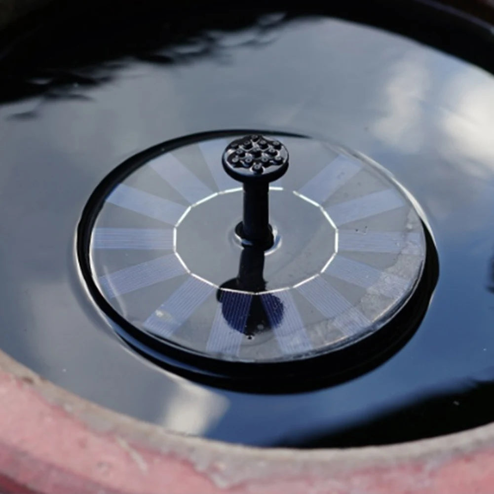 1.2W/1.4W 5LED Solar Fountain with 7 Nozzle Floating Solar Powered Water Fountain Pump for Bird Bath Garden Pond Pool Outdoor