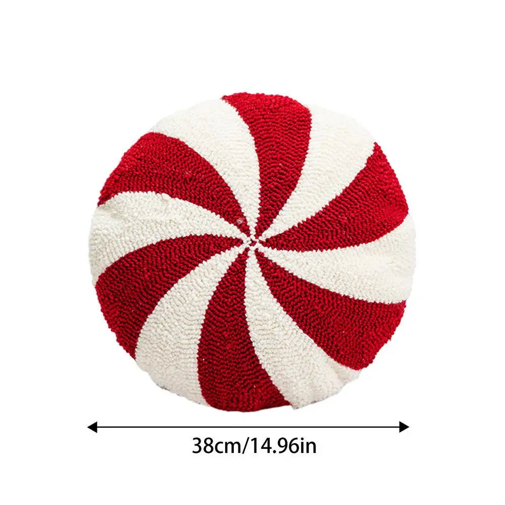 Christmas Candy Cane Throw Pillow Soft Sofa Cushion Festival Heteromorphic Decorative Pillow Doll For Christmas Decoration 2024