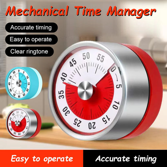 60-minute Kitchen Time Manager Mechanical Visual Countdown Timer Mini Magnetic Timing Machine for Cooking