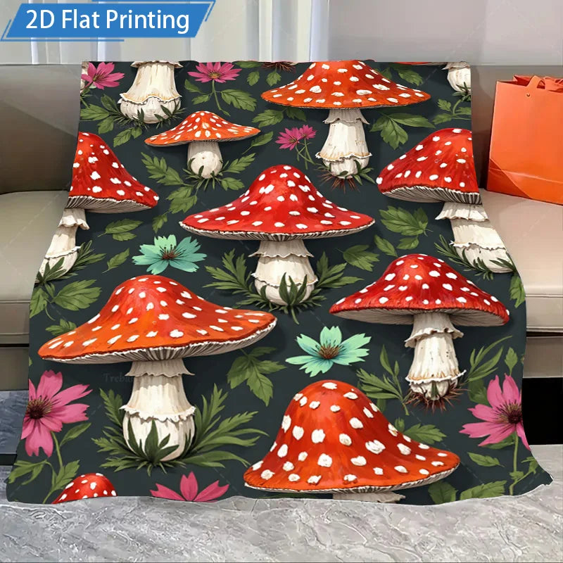 1pc Flannel Blanket Christmas Animal Print Fleece Blanket, Cozy Winter Bedding for Home Decor