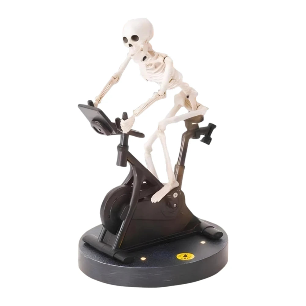 Resin Skeleton Riding Bike Halloween Skeleton Decor Skeleton Riding An Exercise Bike Halloween Decorations