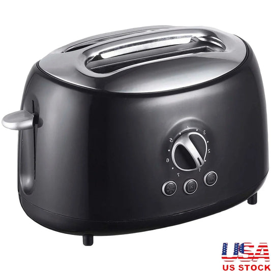 Cool Touch 2-Slice Retro Toaster Extra Wide Slot with 7 Browning Settings Reheat Defrost Cancel Auto-Centering Guides Crumb Tray