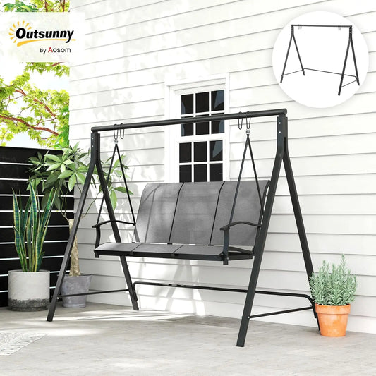 Metal Porch Swing Stand, Heavy Duty Swing Frame, Hanging Chair Stand Only, 528 LBS Weight Capacity, for Backyard, Patio, Black