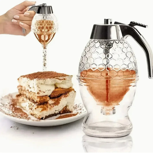 Eco-Friendly BPA-Free Honey & Syrup Dispenser, Drip-Free Spout, Reusable for Sauces, Seasonings, Liquids, Easy Hand-Wash Kitchen