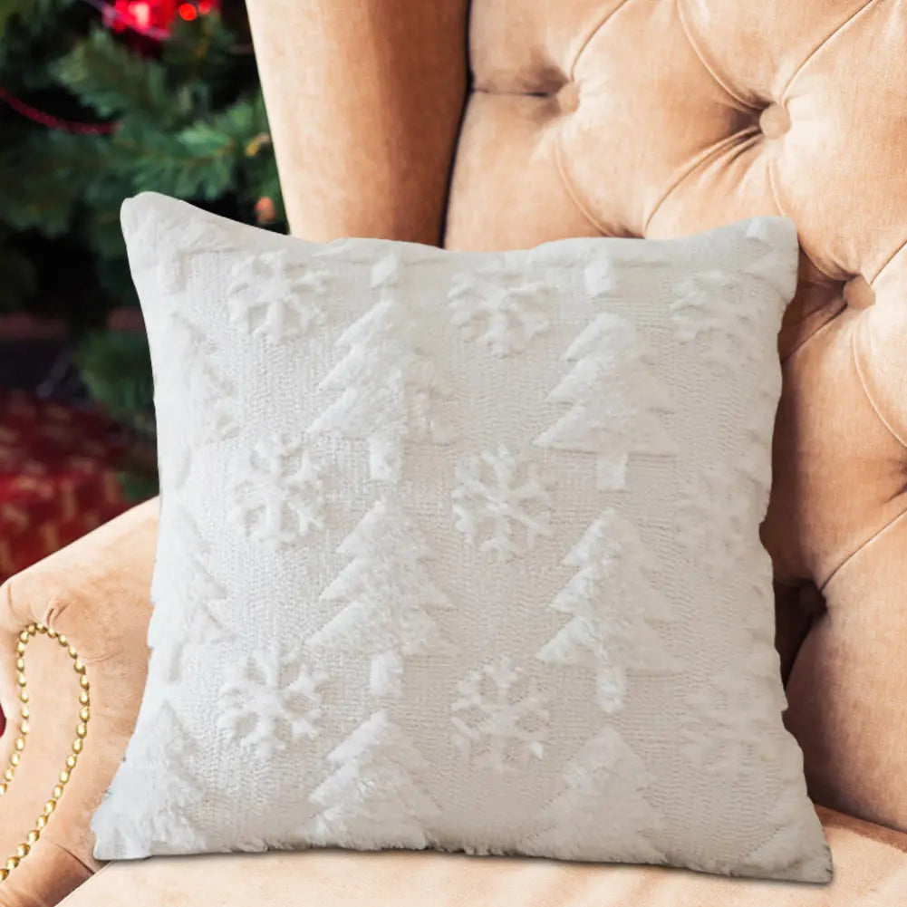 1/2/3PCS Christmas Decorative Cushion Cover Home New Year Room Sofa Throw Pillow Cover Xmas Tree Snowflake Printed Pillowcase