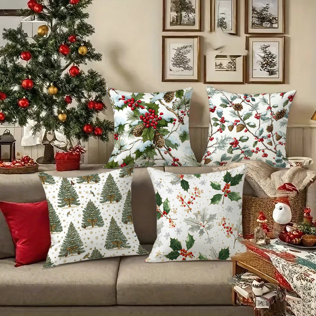 Christmas-Patterned Pillowcases for HomeSuitable for sofa car bedroom decorative cushion cover pillow cover