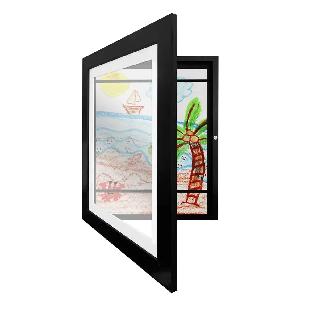 Artwork Picture Frame Easy Change Artwork Display Storage Frames Front Opening 5.9x4.3 Inner Frame for Schoolwork Home Or Office