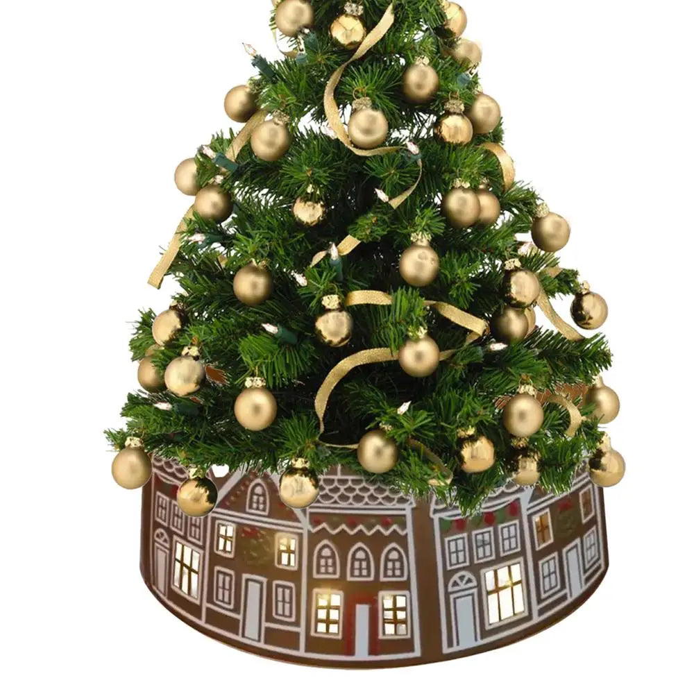 Christmas Tree Collar 26/28 Inches Led Skirt Collar Christmas Tree Collar Reusable Winter Tree Ring Holiday Supplies For Holiday