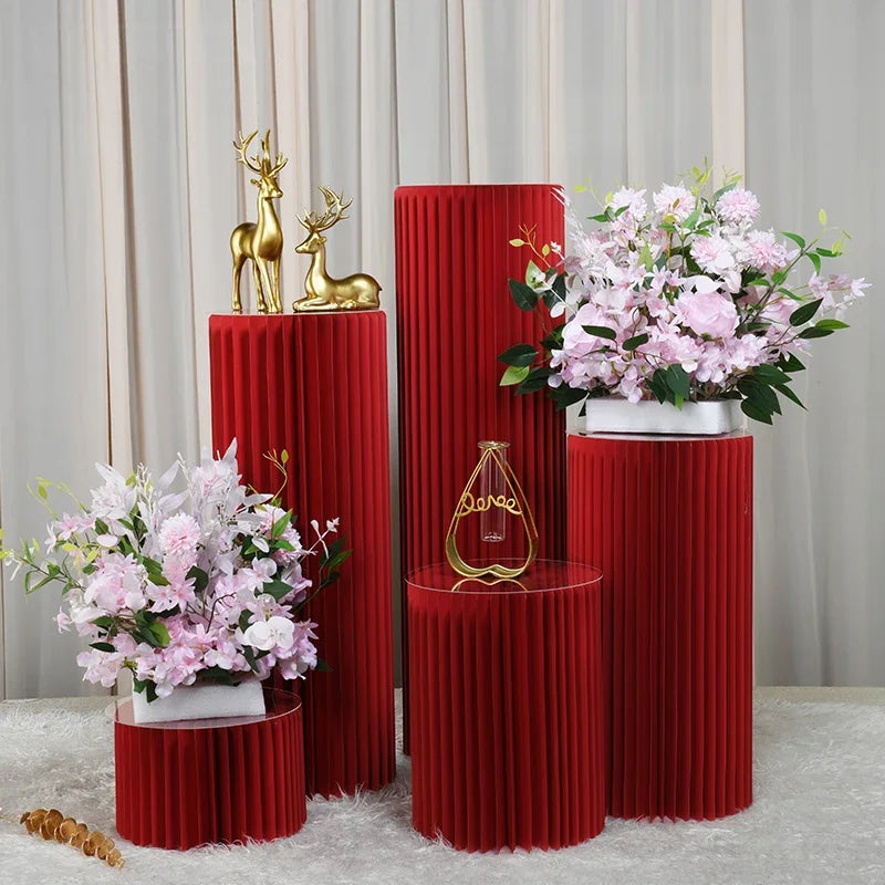 Wedding Props Ornament Cylinder Dessert Table Folding Honeycomb Origami Window Origami Display Stand Birthday Party Decoration