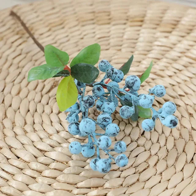 2pcs Artificial Flowers Berry Latex Real Touch Fruits Wedding Decoration Simulation Flowers Xmas Home Artificial Plants A3535