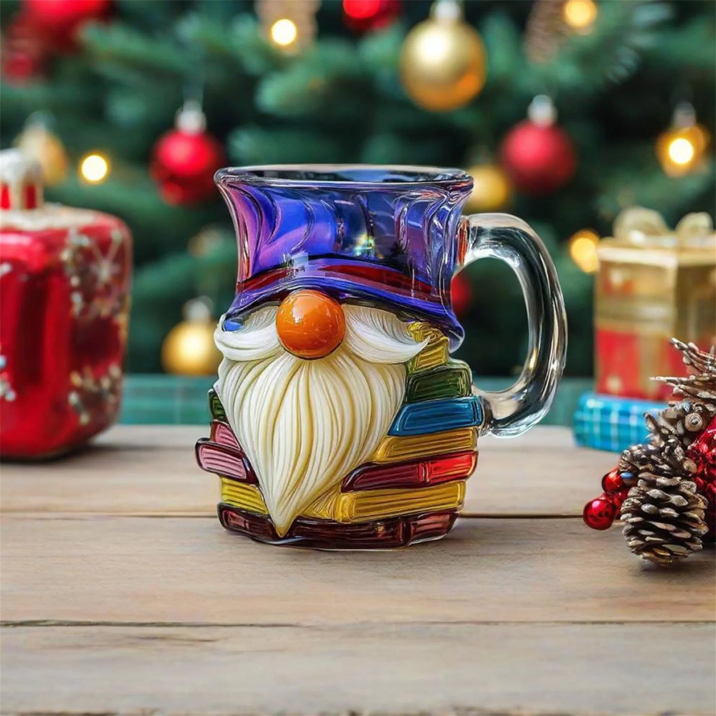 Whimsical Gnomes Tea Cup with Colorful Storybook Design for Cozy Reading Nooks and Bookworms Delightful Gift