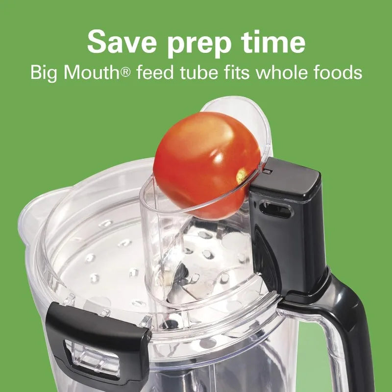Hamilton Beach Stack & Snap Food Processor and Vegetable Chopper, 14 Cup + 4-Cup Mini Bowls,3-Speed 500 Watt Motor,Black (70585)