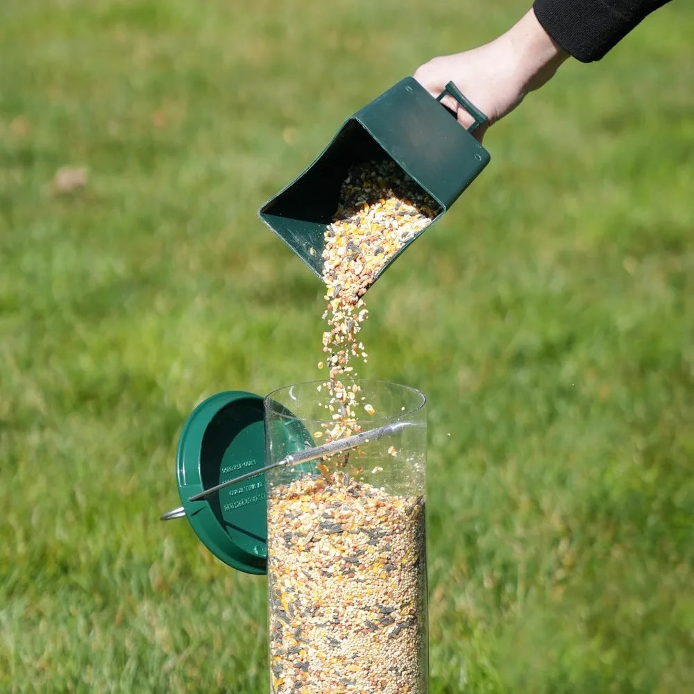 Squirrel Proof Bird Feeders for Outdoors - Flipper, Collapsible Perches, 5-Pound Seed Capacity, Blue - Best