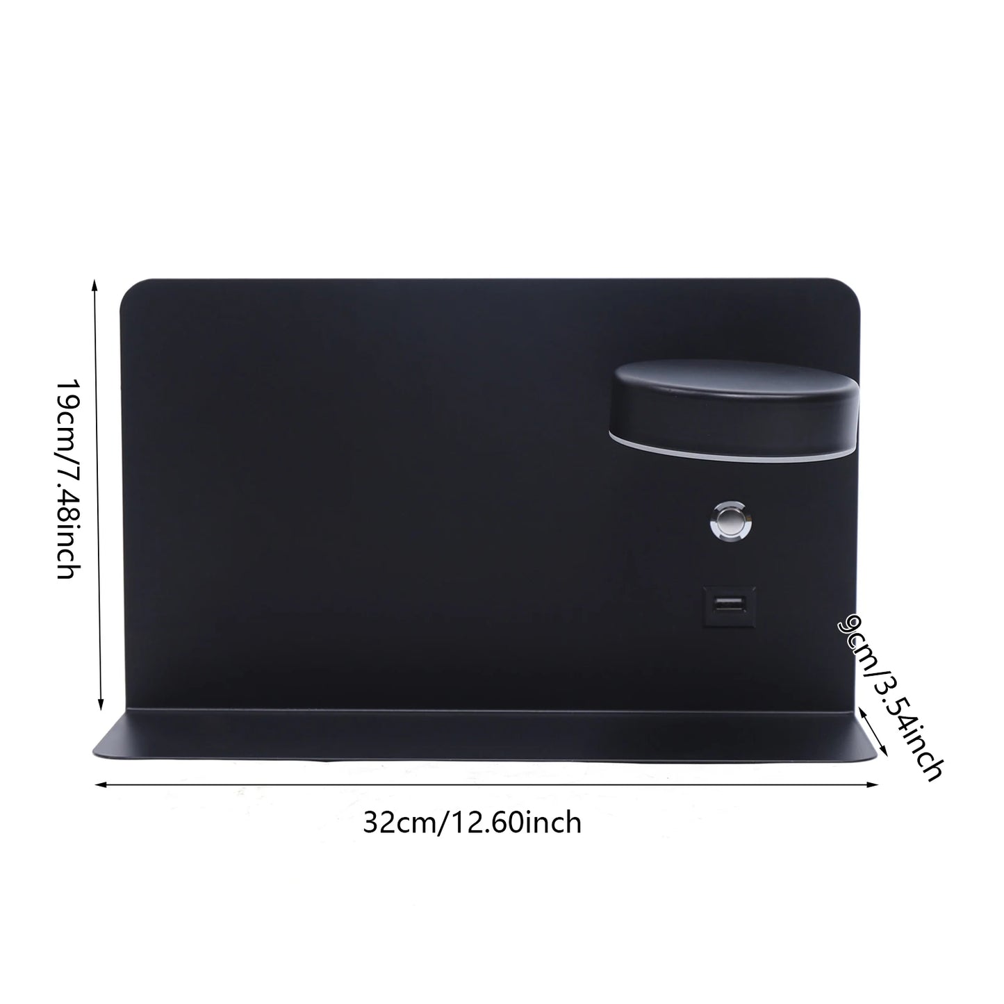 Rotatable LED Wall Lamp USB Jack Wall Light with Three Adjustable Colors for Living Room Bedroom Office