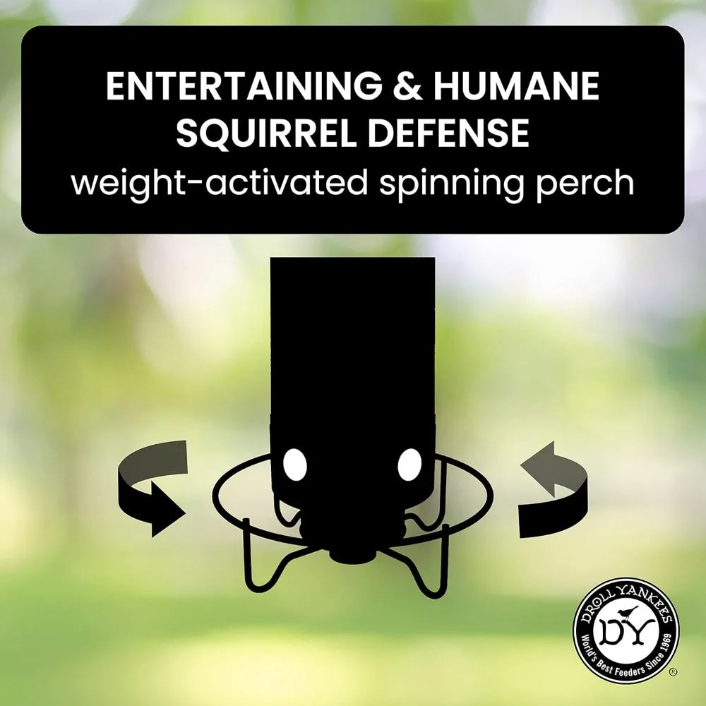 Squirrel Proof Bird Feeders for Outdoors - Flipper, Collapsible Perches, 5-Pound Seed Capacity, Blue - Best