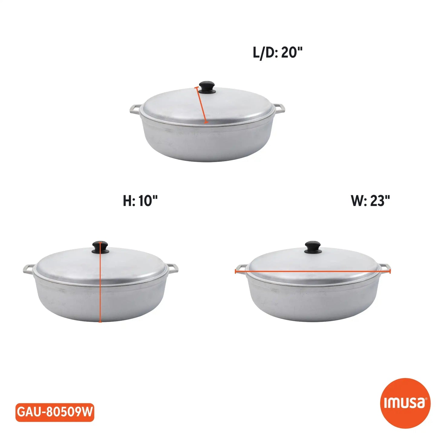 27qt Cast Aluminum Caldero - 50cm